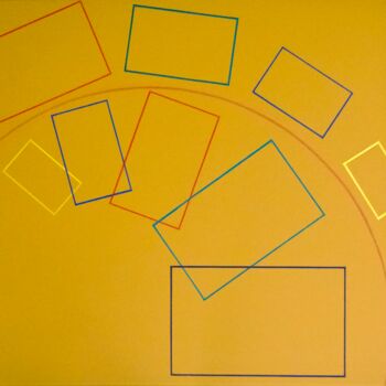 Peinture intitulée "Rectangle en rotati…" par Jean-Marc Gardeux, Œuvre d'art originale, Acrylique