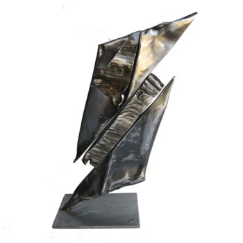 Skulptur mit dem Titel "INERTIE" von Jean-Marc Martinez, Original-Kunstwerk, Metalle