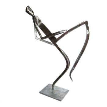 Sculpture titled "M" by Jean-Marc Martinez, Original Artwork, Metals