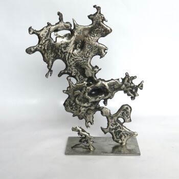Sculpture titled "FUSION b" by Jean-Marc Martinez, Original Artwork, Metals