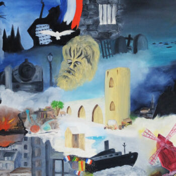 Malerei mit dem Titel "FRAGMENTS DE FILMS" von Jean-Marc Philippe (Jimpy), Original-Kunstwerk, Öl