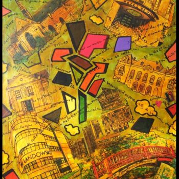 Painting titled "SOUVENIRS DE BOULOG…" by Jean-Marc Philippe (Jimpy), Original Artwork, Acrylic