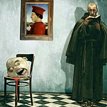 "Inquisition" başlıklı Tablo Jean-Marie Gitard (Mr STRANGE) tarafından, Orijinal sanat, Petrol