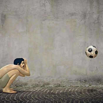 Arts numériques intitulée "Le Ballon d'Aaron" par Jean-Marie Gitard (Mr STRANGE), Œuvre d'art originale, Photo montage