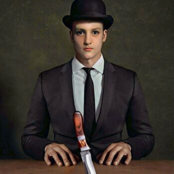 Цифровое искусство под названием "THE KNIFE" - Jean-Marie Gitard (Mr STRANGE), Подлинное произведение искусства, Фотомонтаж…