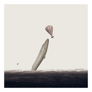 Arte digital titulada "The Whale and the B…" por Jean-Marie Gitard (Mr STRANGE), Obra de arte original, Foto-montaje