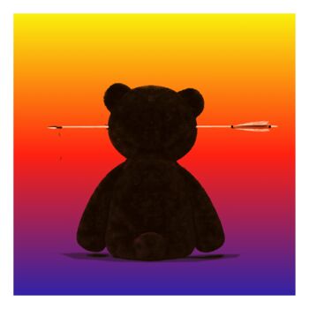 Digitale Kunst mit dem Titel "Poor Teddy II" von Jean-Marie Gitard (Mr STRANGE), Original-Kunstwerk, Digitale Collage