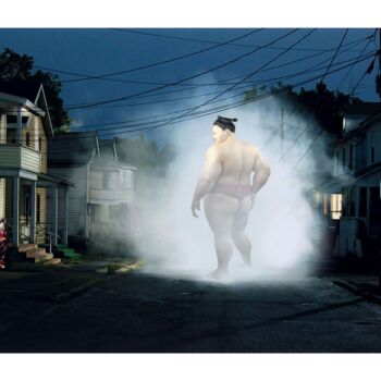 Digitale Kunst mit dem Titel "Panic in Scottsboro" von Jean-Marie Gitard (Mr STRANGE), Original-Kunstwerk, Digitale Collage