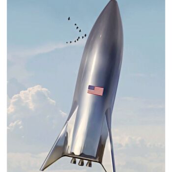 Arts numériques intitulée "The Rocket" par Jean-Marie Gitard (Mr STRANGE), Œuvre d'art originale, Collage numérique