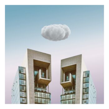 Digitale Kunst getiteld "One Cloud for Two" door Jean-Marie Gitard (Mr STRANGE), Origineel Kunstwerk, Digitale collage