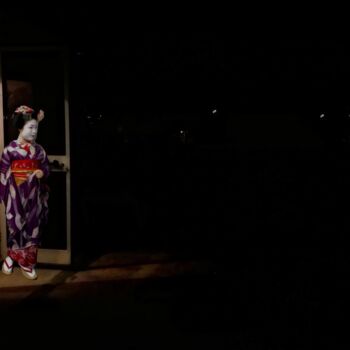 Digital Arts titled "Two Geishas in the…" by Jean-Marie Gitard (Mr STRANGE), Original Artwork, Digital Collage Mounted on Wo…