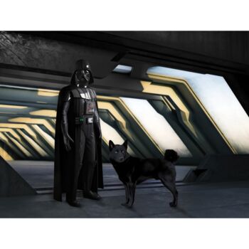 Arte digitale intitolato "Darth Vader's Dog" da Jean-Marie Gitard (Mr STRANGE), Opera d'arte originale, Collage digitale