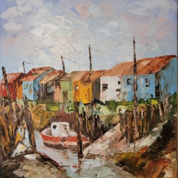 Painting titled "Chenal  de Baudissi…" by Jean Marie Marchal, Original Artwork, Oil