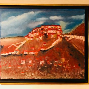 Malerei mit dem Titel "Le palais du Tibet" von Jean-Marie Reynaud (jmry), Original-Kunstwerk, Öl
