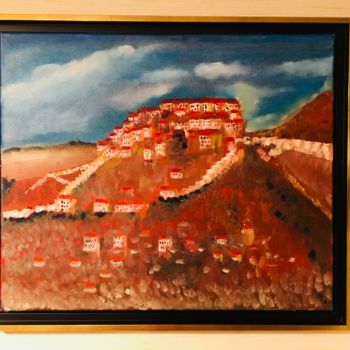 Painting titled "Le palais du Tibet" by Jean-Marie Reynaud (jmry), Original Artwork, Oil