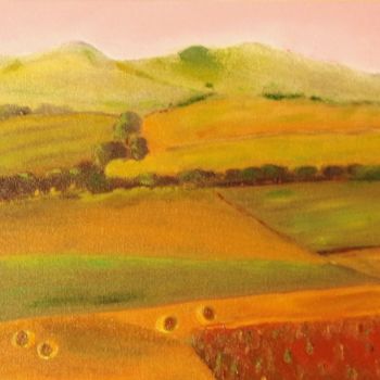 Pittura intitolato "Paysage de Toscane" da Jean-Marie Reynaud (jmry), Opera d'arte originale