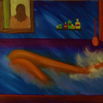 Картина под названием "Le bain entre filles" - Jean-Marie Reynaud (jmry), Подлинное произведение искусства