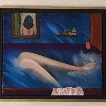 Malerei mit dem Titel "Le bain entre fille…" von Jean-Marie Reynaud (jmry), Original-Kunstwerk