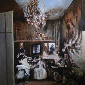 Malarstwo zatytułowany „Scène I Acte IV” autorstwa Jean-Marie Salanié, Oryginalna praca, Akryl Zamontowany na Drewniana rama…