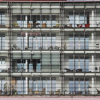 Fotografia intitolato "Façade à Hambourg" da Jean-Marie Virat, Opera d'arte originale, Fotografia digitale