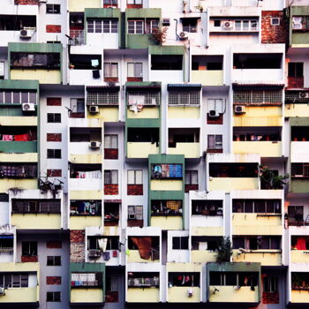 Photographie intitulée "Kuala Lumpur, Façade" par Jean-Marie Virat, Œuvre d'art originale, Photographie numérique