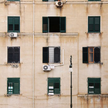 Photographie intitulée "façade verte, Paler…" par Jean-Marie Virat, Œuvre d'art originale, Photographie numérique