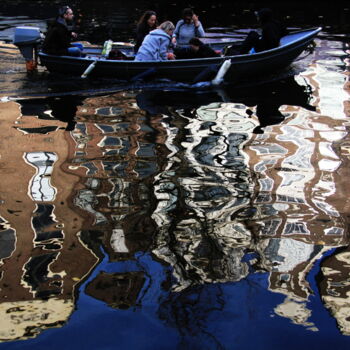 Fotografía titulada "Canal, Amsterdam #2" por Jean-Marie Virat, Obra de arte original, Fotografía digital