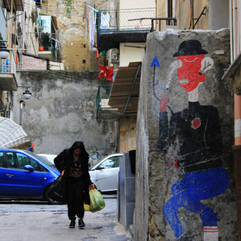 "Bleu #1, Naples" başlıklı Fotoğraf Jean-Marie Virat tarafından, Orijinal sanat, Dijital Fotoğrafçılık