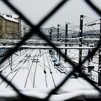 Fotografie getiteld "Gare du nord" door Jean-Marie Virat, Origineel Kunstwerk, Digitale fotografie
