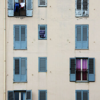 Fotografía titulada "façade bleue, Paler…" por Jean-Marie Virat, Obra de arte original, Fotografía digital