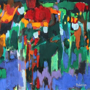 제목이 "Soleil couchant sur…"인 미술작품 Jean-Maxime Relange로, 원작, 기름 나무 들것 프레임에 장착됨