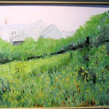 Pintura intitulada "Field of Flowers" por Jean Maynard, Obras de arte originais