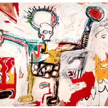 Printmaking titled "No Name" by Jean Michel Basquiat, Original Artwork, Lithography