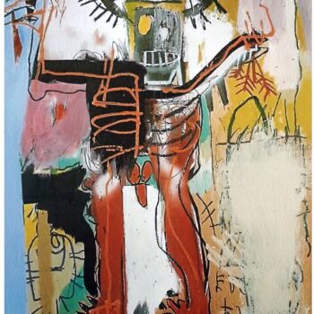 Incisioni, stampe intitolato "No Name Nro 3" da Jean Michel Basquiat, Opera d'arte originale, Litografia