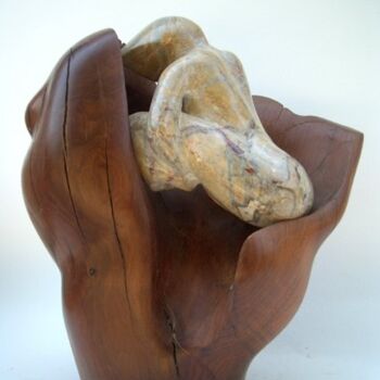 Skulptur mit dem Titel "maternité" von Jean Michel Diano, Original-Kunstwerk