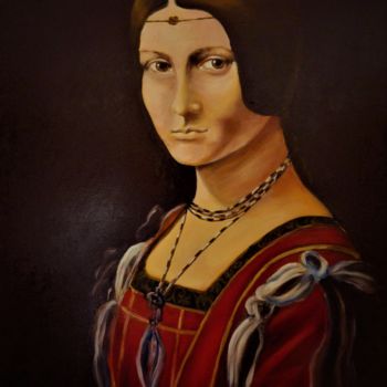 Painting titled "la belle ferronnière" by Jean Gaborieau, Original Artwork