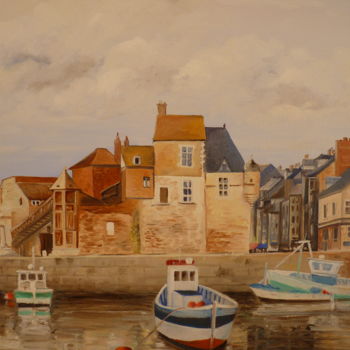 Pintura intitulada "honfleur p1040705.j…" por Jean Gaborieau, Obras de arte originais