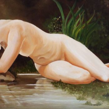 Painting titled "le repos" by Jean Gaborieau, Original Artwork