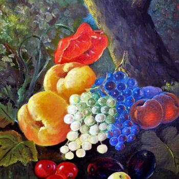 Painting titled "au pied de mon arbre" by Jean Gaborieau, Original Artwork