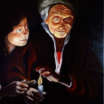 Peinture intitulée "lumière" par Jean Gaborieau, Œuvre d'art originale