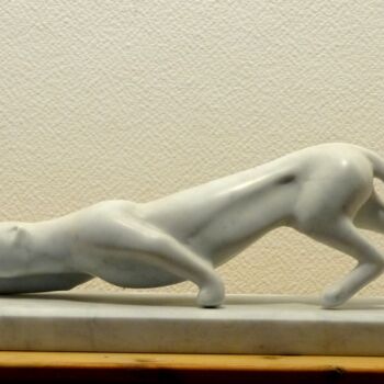 Sculpture intitulée "CARRARA MARBLE ANIM…" par Jean-Michel Garino, Œuvre d'art originale, Pierre