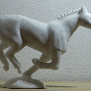 Sculpture titled "Carrara Marble Anim…" by Jean-Michel Garino, Original Artwork, Stone