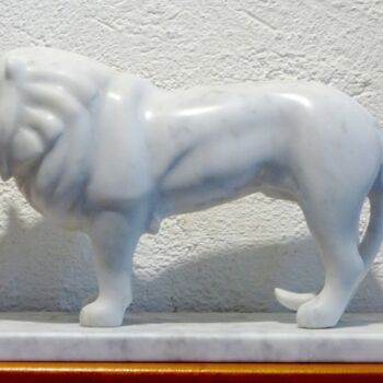 Sculpture titled "Carrara Marble Anim…" by Jean-Michel Garino, Original Artwork, Stone