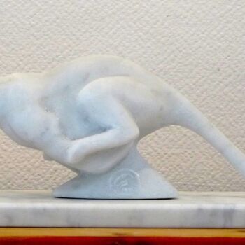 Sculpture titled "Carrara Marble Wild…" by Jean-Michel Garino, Original Artwork, Stone