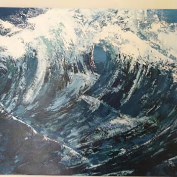 Painting titled "Vagues" by Jean Michel Le Gall, Original Artwork, Acrylic