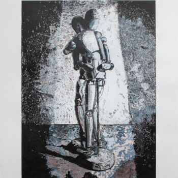 图画 标题为“Pour toujours, mon…” 由Jean-Michel Legras, 原创艺术品, 墨 安装在铝上