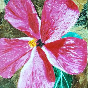 Painting titled "FLEUR DU GABON" by Jean-Michel Liewig, Original Artwork, Oil