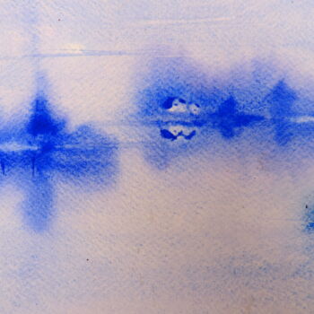 Drawing titled "Bleu lagune" by Jean-Michel Liewig, Original Artwork, Other