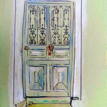 Desenho intitulada "Porte du passage" por Jean-Michel Liewig, Obras de arte originais, Outro