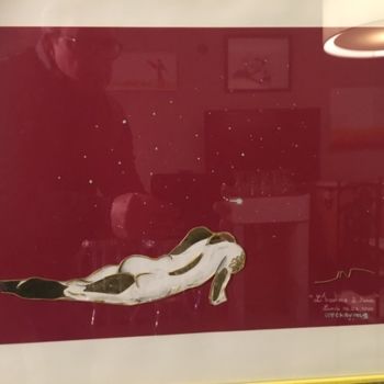 Gravures & estampes intitulée "L'homme à terre" par Jean Noël Gilabert, Œuvre d'art originale, Gravure